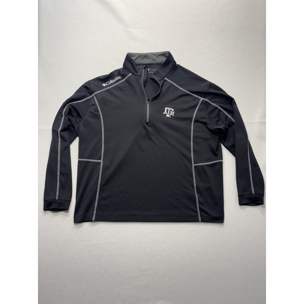 Texas A&M Aggies Sweatshirt Mens XL Gray NCAA Football Columbia 1/4 Zip